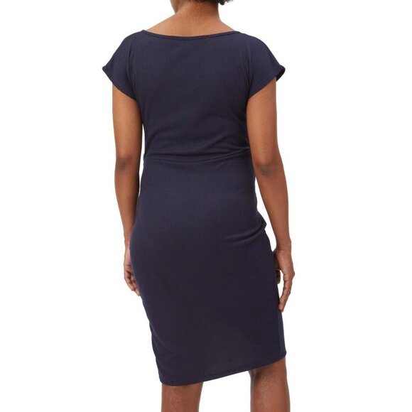 Women's Stowaway Maternity Drop Shoulder Dress Medium Navy New!!! - Picture 2 of 2
